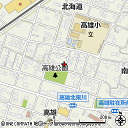 愛知県丹羽郡扶桑町高雄中海道周辺の地図