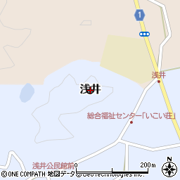 鳥取県南部町（西伯郡）浅井周辺の地図