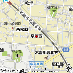 愛知県一宮市北方町北方泉屋西周辺の地図