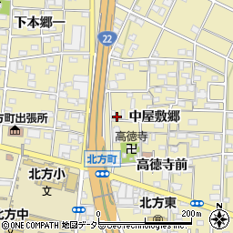 愛知県一宮市北方町北方中屋敷郷236周辺の地図