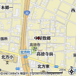 愛知県一宮市北方町北方中屋敷郷231周辺の地図
