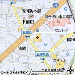 愛知県犬山市五郎丸下前田58-1周辺の地図