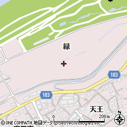 愛知県江南市宮田神明町緑周辺の地図