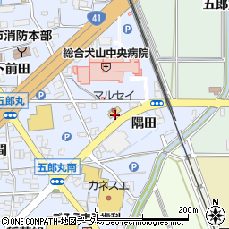 愛知県犬山市五郎丸隅田周辺の地図