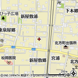 愛知県一宮市北方町北方新屋敷郷110周辺の地図