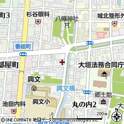 岐阜県大垣市西外側町1丁目5周辺の地図