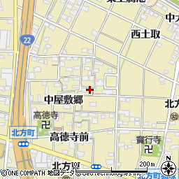 愛知県一宮市北方町北方中屋敷郷86周辺の地図