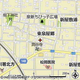 愛知県一宮市北方町北方東泉屋郷周辺の地図