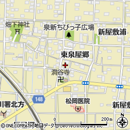 愛知県一宮市北方町北方（東泉屋郷）周辺の地図