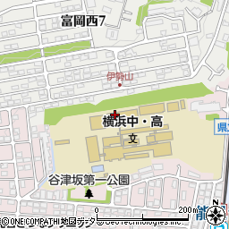 横浜中学校周辺の地図
