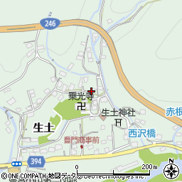 生土公民館周辺の地図