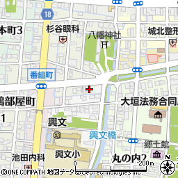 岐阜県大垣市室町1丁目67周辺の地図