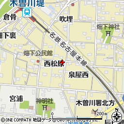愛知県一宮市北方町北方西松原30周辺の地図