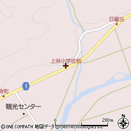 上林小学校前周辺の地図