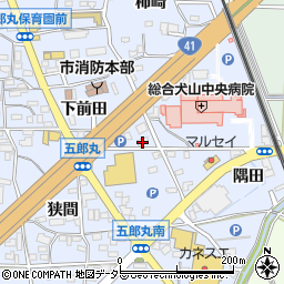愛知県犬山市五郎丸下前田27周辺の地図
