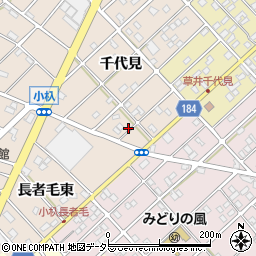 愛知県江南市小杁町千代見168周辺の地図
