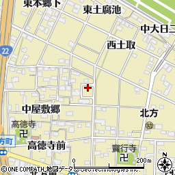 愛知県一宮市北方町北方中屋敷郷141周辺の地図