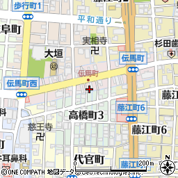 岐阜県大垣市伝馬町周辺の地図