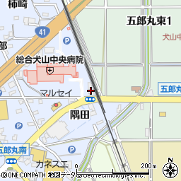 愛知県犬山市五郎丸堀端周辺の地図