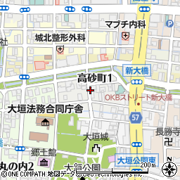 岐阜県大垣市高砂町周辺の地図