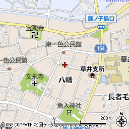 愛知県江南市小杁町八幡周辺の地図