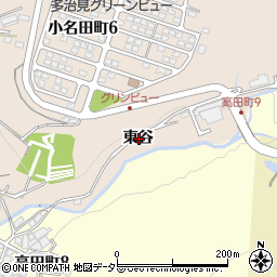 岐阜県多治見市小名田町東谷周辺の地図