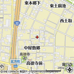 愛知県一宮市北方町北方中屋敷郷73周辺の地図
