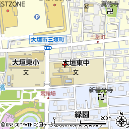 大垣市立東中学校周辺の地図