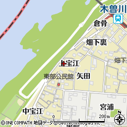 愛知県一宮市北方町北方上宝江周辺の地図