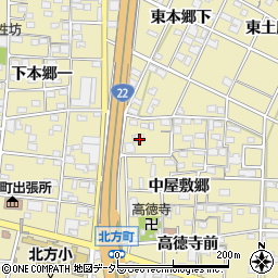 愛知県一宮市北方町北方中屋敷郷244周辺の地図