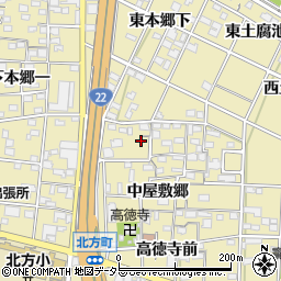 愛知県一宮市北方町北方中屋敷郷64周辺の地図