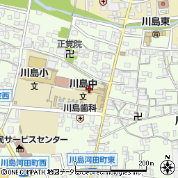 川島町役場　公民館周辺の地図