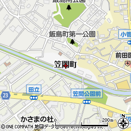 神奈川県横浜市栄区笠間町周辺の地図