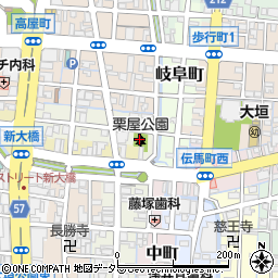 栗屋公園周辺の地図