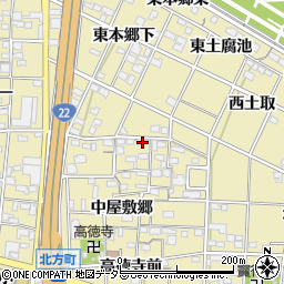 愛知県一宮市北方町北方中屋敷郷67周辺の地図