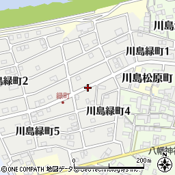 岐阜県各務原市川島緑町周辺の地図