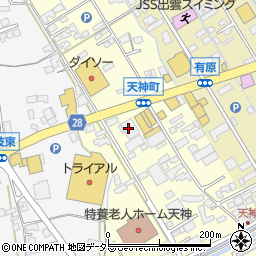 ブリヂストンタイヤジャパン株式会社　出雲営業所周辺の地図