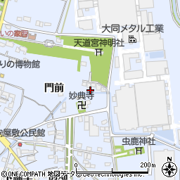 愛知県犬山市前原門前4-14周辺の地図