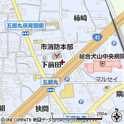 愛知県犬山市五郎丸下前田21周辺の地図