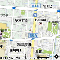 岐阜県大垣市室町2丁目62周辺の地図