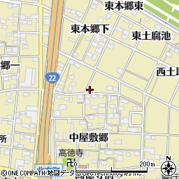 愛知県一宮市北方町北方中屋敷郷176周辺の地図