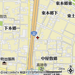 愛知県一宮市北方町北方東本郷下194周辺の地図