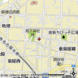 愛知県一宮市北方町北方西泉屋郷周辺の地図