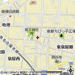 愛知県一宮市北方町北方（西泉屋郷）周辺の地図