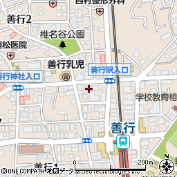 静岡中央銀行善行支店周辺の地図