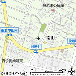 愛知県江南市般若町南山周辺の地図