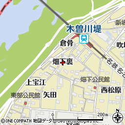 愛知県一宮市北方町北方畑下裏周辺の地図