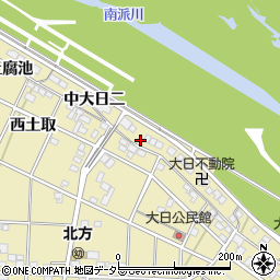 愛知県一宮市北方町北方中大日二5周辺の地図