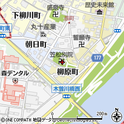 笠松別院周辺の地図