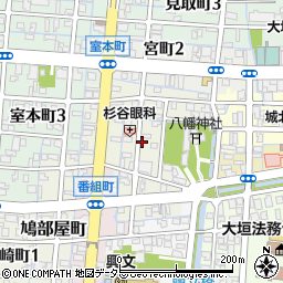 岐阜県大垣市室町周辺の地図